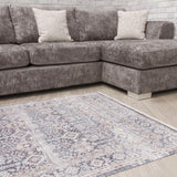 Modena Treviso Grey Cream Rug | Modern Distressed Design - Choice Stores