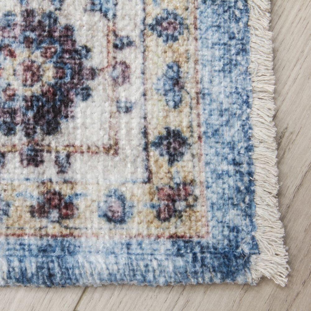 Modena Vita Blue Cream Rug | Modern Distressed Design - Choice Stores