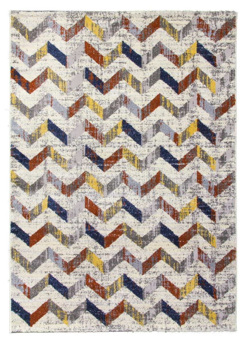 Multicoloured Carousel Chevron Rug | 160 x 220cm - Choice Stores