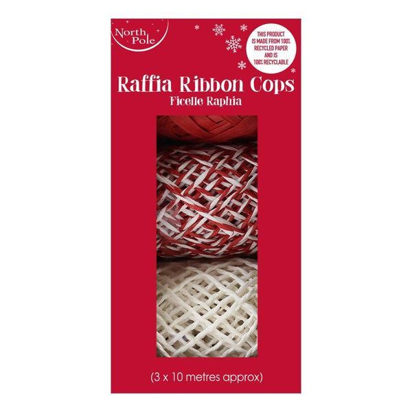 North Pole Eco Friendly Raffia Ribbon Cops - Choice Stores