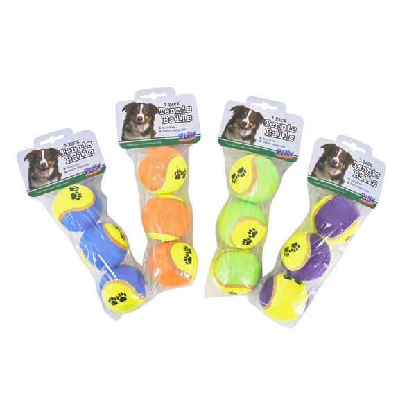 Play Pet Paw Print Tennis Balls | Pack of 3 - Choice Stores