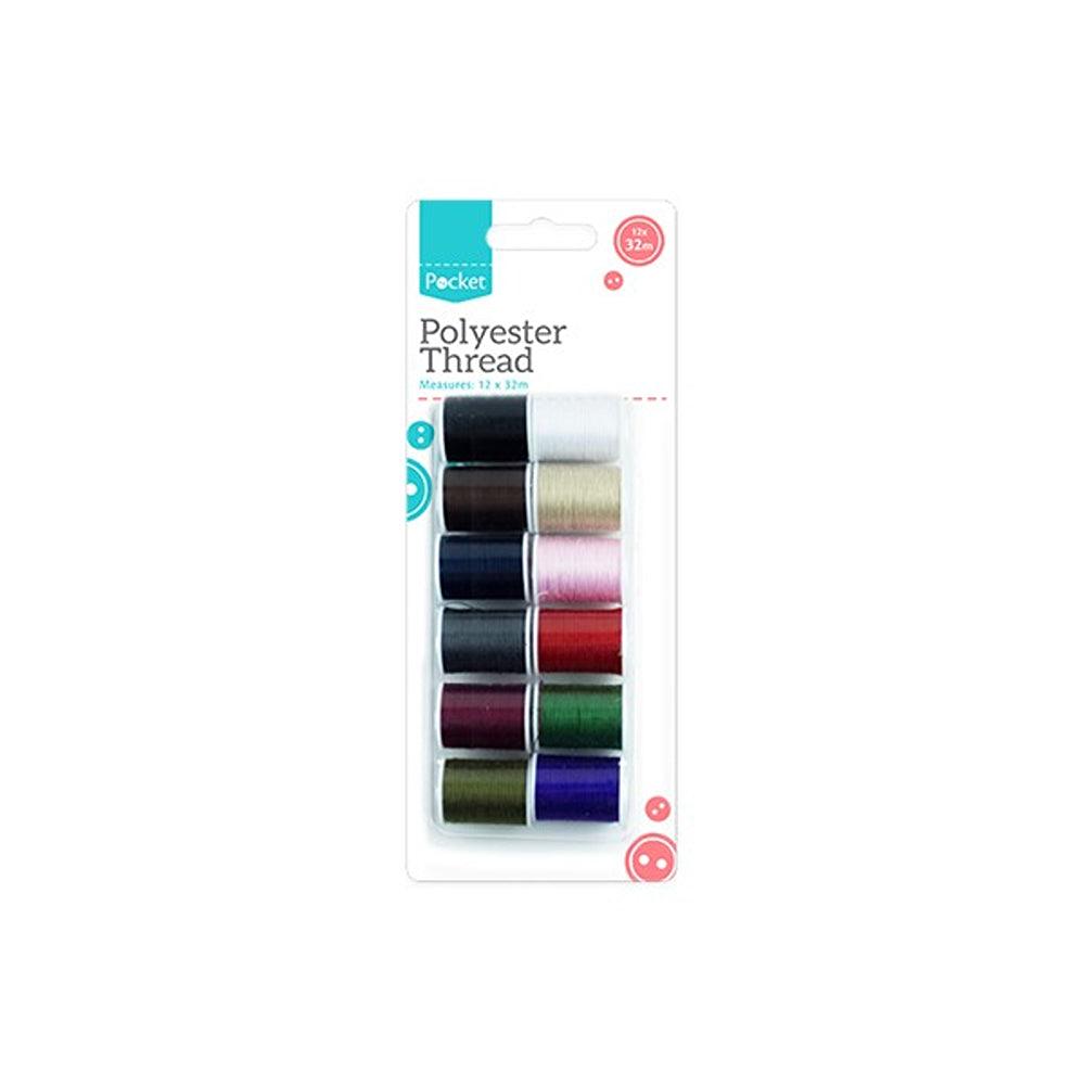 Pocket Polyester Thread 32M | Pack of 12 - Choice Stores