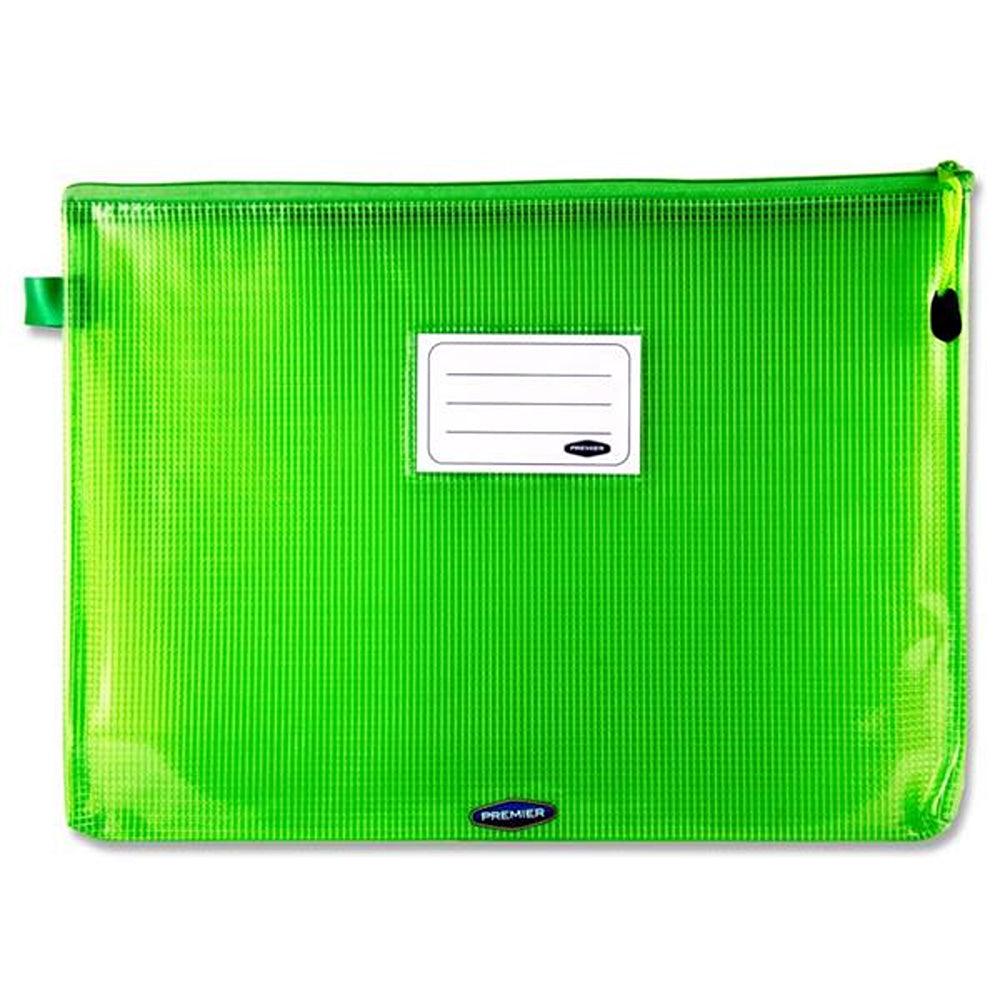 Premto A4+ Extra Durable Mesh Wallet with Zip Closure | Caterpillar Green - Choice Stores