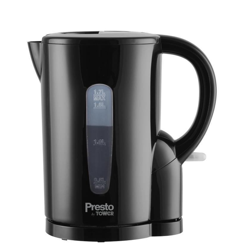 Presto 2200W 1.7 Litre Electric Kettle Black | PT10053BLK - Choice Stores