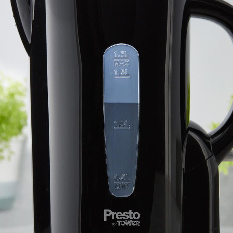 Presto 2200W 1.7 Litre Electric Kettle Black | PT10053BLK - Choice Stores