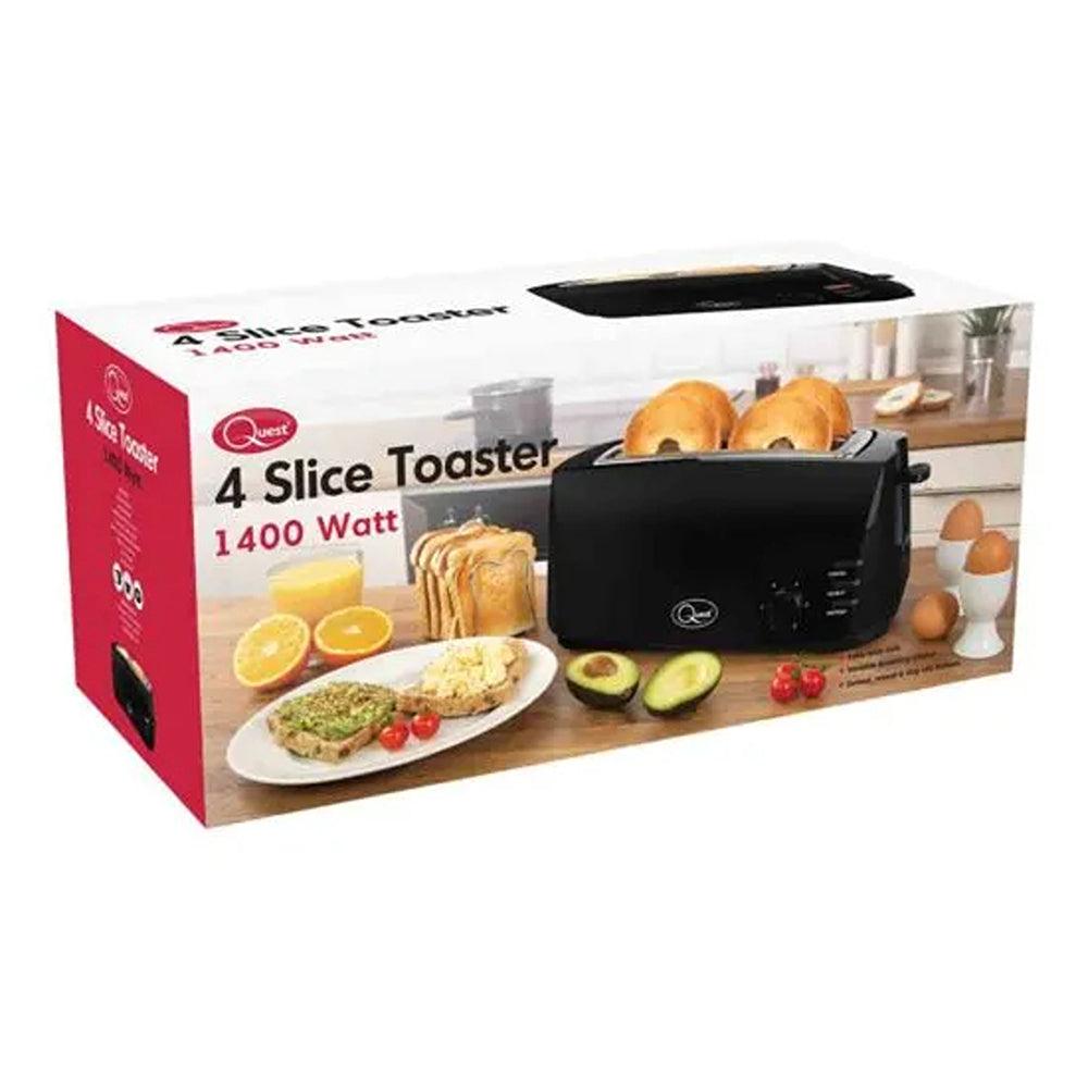 Quest Black 4 Slice Toaster | 14000W - Choice Stores