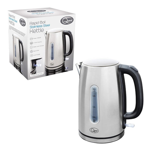 Quest Stainless Steel Rapid Boil Kettle | 1.7L - Choice Stores