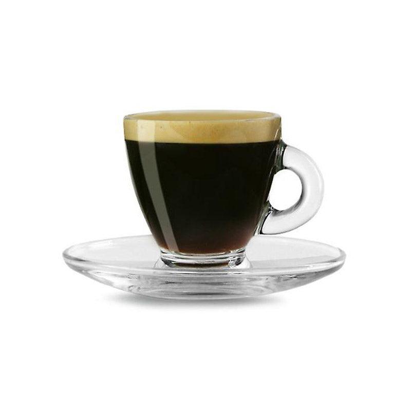 Ravenhead Entertain Espresso Glass Cup & Saucer | Set of 4 - Choice Stores