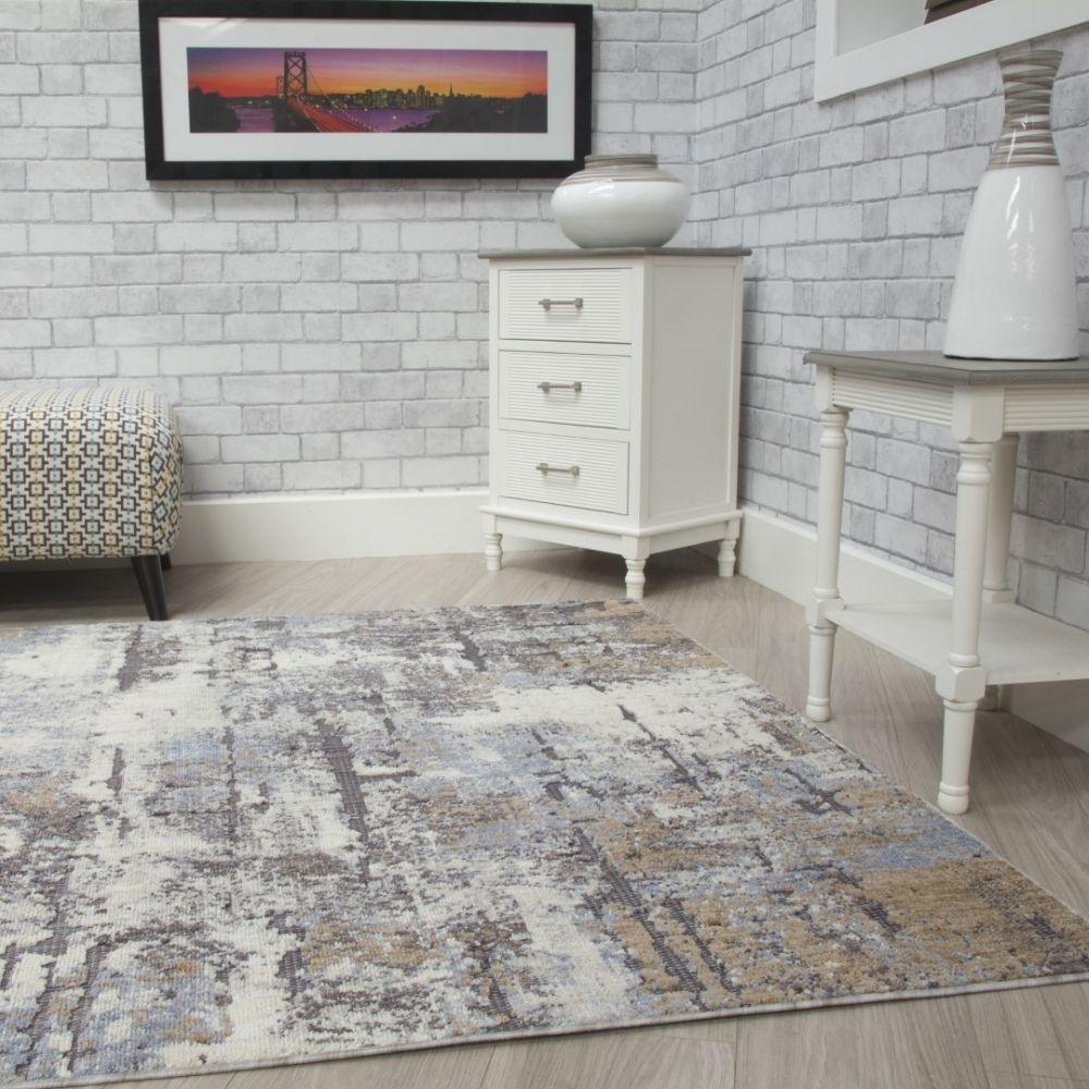 Revive Nova Cream Beige Modern Rug | Made From Recycled Plastic Bottles - Choice Stores