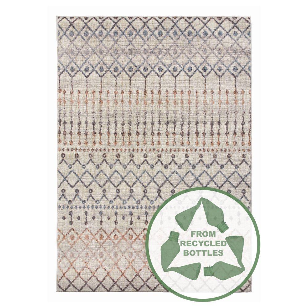 Revive Tribeca Cream Beige Modern Rug | Made From Recycled Plastic Bottles - Choice Stores