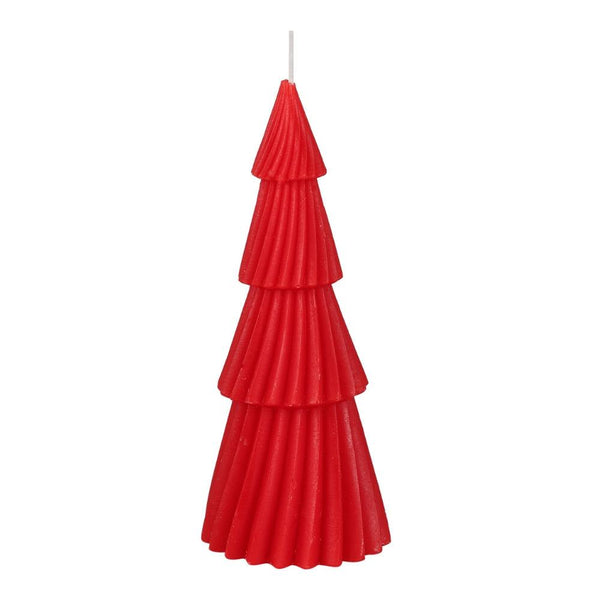 Ribbed Design Christmas Tree Candle | 21cm - Choice Stores