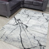 Rococo Glacial Grey Modern Rug | Abstract Design - Choice Stores