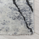 Rococo Glacial Grey Modern Rug | Abstract Design - Choice Stores