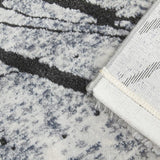 Rococo Glacial Grey Modern Rug | Abstract Design - Choice Stores