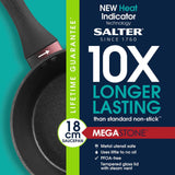 Salter Thermo Collar Non Stick Saucepan with Glass Lid | 18cm - Choice Stores