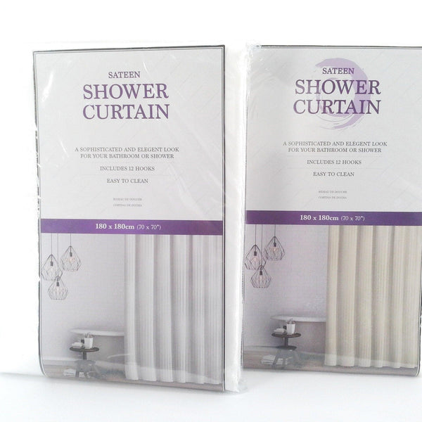 Sateen Shower Curtains | 180cm x 180cm - Choice Stores