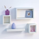 Set of 4 Wooden Modern Floating Shelves | Easy to Fit - Choice Stores