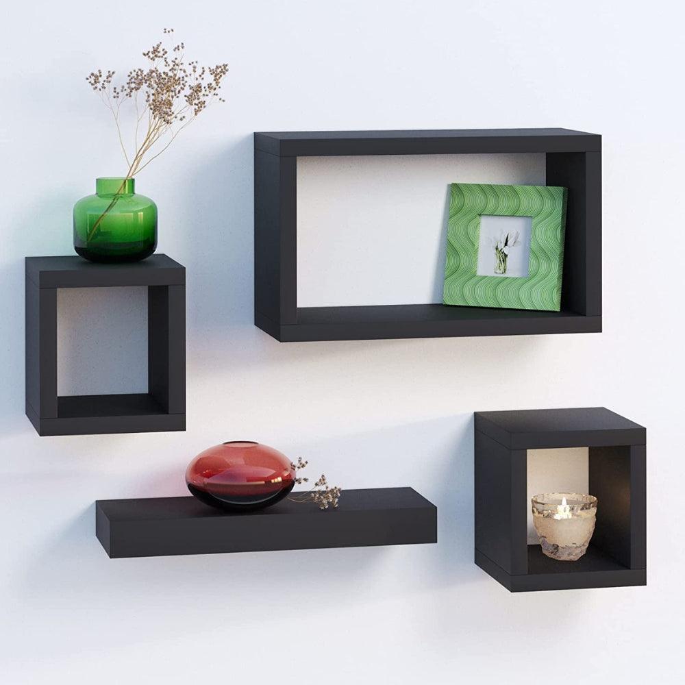 Set of 4 Wooden Modern Floating Shelves | Easy to Fit - Choice Stores