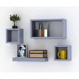 Set of 4 Wooden Modern Floating Shelves | Easy to Fit - Choice Stores