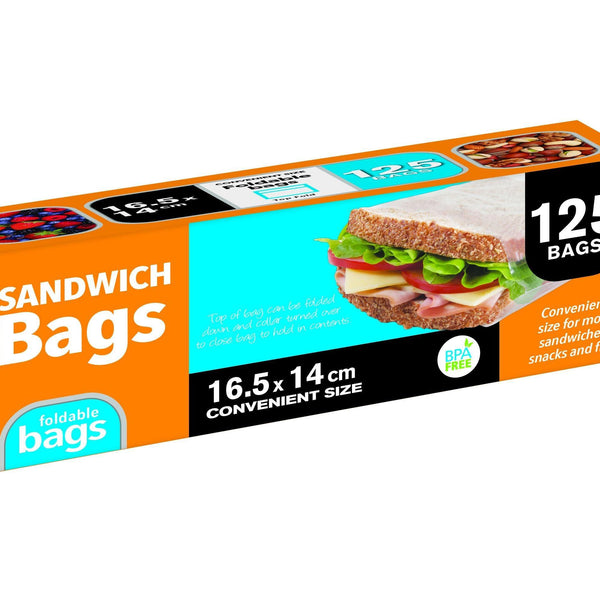 Snack Bags | Sandwich Bags | 125 Pack | Convnient Size - Choice Stores