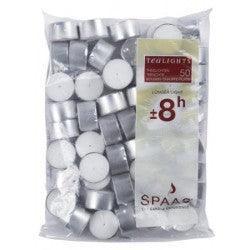 Spaas Tea Lights Candles 8hr Burn | 50pk - Choice Stores