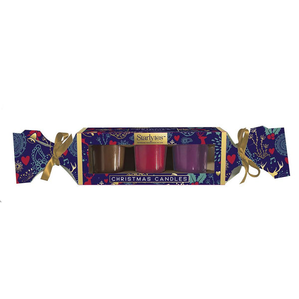 Starlytes Christmas Cracker Votive Candles | Pack of 3 - Choice Stores