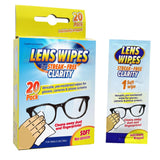 Streak-Free Lens Wipes | 20 Pack - Choice Stores