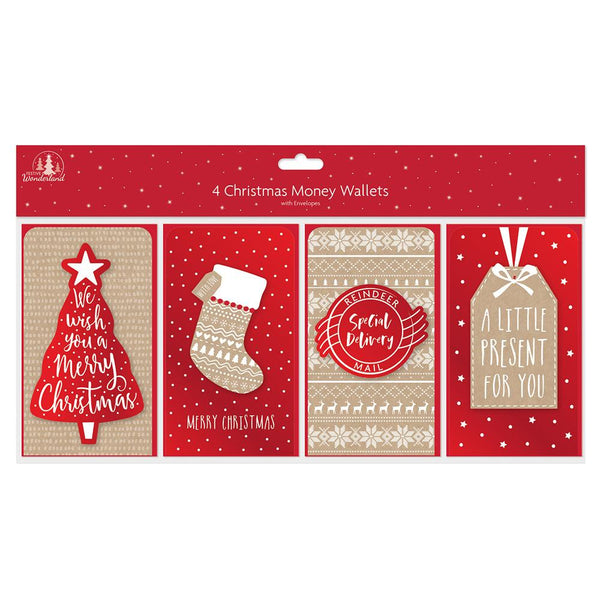 Tallon Christmas Money Wallets | Pack of 4 - Choice Stores