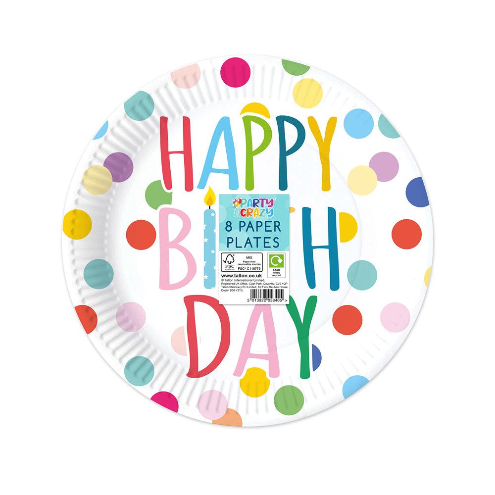 Tallon Happy Birthday Plates | 8 x 9in - Choice Stores