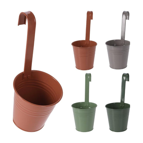 Terracotta Metal Flowerpot with Hook | 130 x 285 mm - Choice Stores