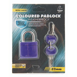 Tough Weatherproof Coloured Padlock 32mm - Choice Stores