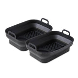 Tower Rectagular Foldable Silicone Air Fryer Trays | 1.3L | Pack of 2 - Choice Stores