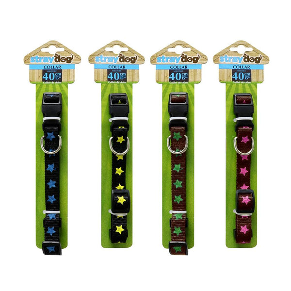 UBL Dog Collar with Star Print 4 Assorted | Small - Choice Stores