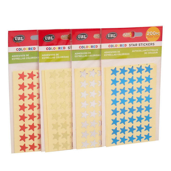 UBL Stars Sticker Book With 200 Pieces | 4 Assorted - Choice Stores