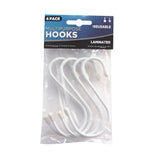 UBL White Laminated Multipurpose Hook | Pack of 4 - Choice Stores