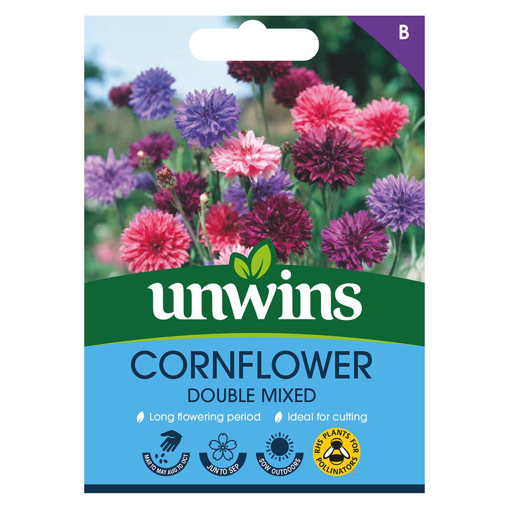 Unwins Beautiful Blooms Cornflower Double Mixed Seeds – Choice Stores