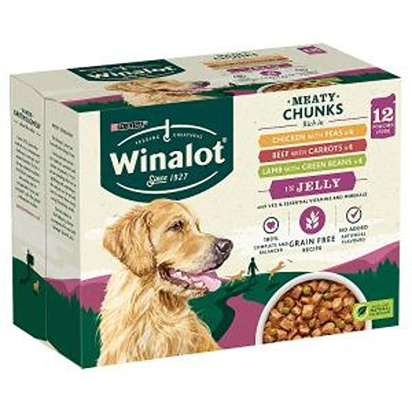 Winalot Wet Dog Food Pouches Meaty Chunks In Jelly | Pack of 12 - Choice Stores